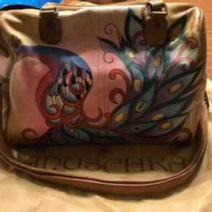 Anuschka hand painted leather satchel.